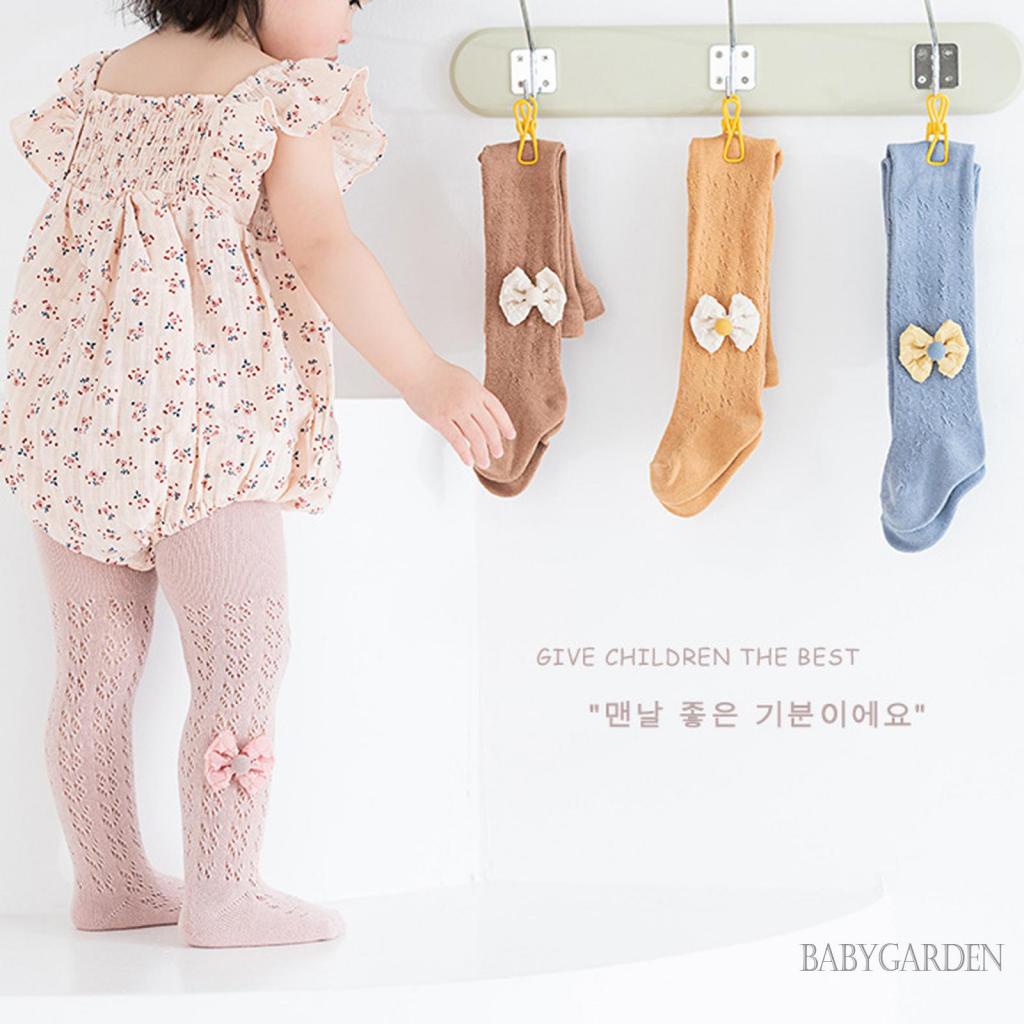 babygarden-0-8-ปี-เด็กผู้หญิง-ถุงน่อง-รัดรูป-นุ่ม-ระบายอากาศ-ถุงน่องตาข่าย-พร้อมโบว์-ยืด-เลกกิ้งเท้า