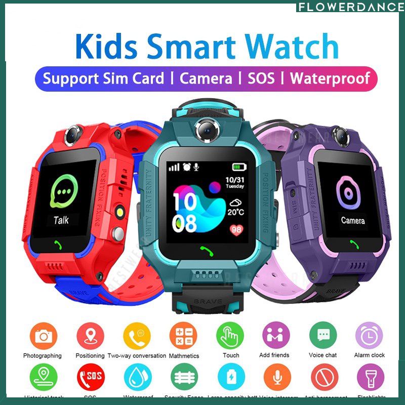 q19-q12-เด็กสมาร์ทนาฬิกาหน้าจอสัมผัส-sos-gps-anti-lost-kids-tracker-รองรับซิมการ์ดสำหรับ-android-ios-ดอกไม้