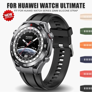 สายนาฬิกาข้อมือซิลิโคน 22 มม. แบบเปลี่ยน สําหรับ Huawei Watch Ultimate Smart Watchband Correa Huawei GT2 GT3 Pro 46 มม.