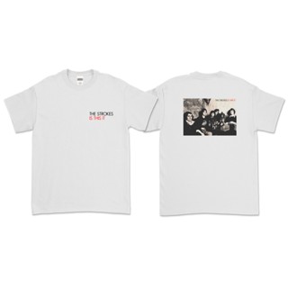 ร้อน a The STROKES - IS THIS IT FANMADE T-SHIRT (Front And Back)