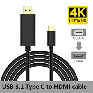 อะแดปเตอร์แปลงสายเคเบิ้ล Type-C เป็น HDMI ความเร็วสูง 1.8 เมตร USB สําหรับคอมพิวเตอร์ แล็ปท็อป โทรศัพท์ หน้าจอ