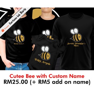 ชุดครอบครัวที่กําหนดเอง BAJU BIRTHDAY PARTY TEMA CUTE BEE GOLD ชื่อที่กําหนดเอง JKHP