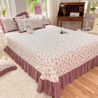 🧁ผ้าคลุมเตียง bedspread ผ้าปูเตียง สไตล์สด เตียงผ้าห่มครอบคลุมผ้าฝ้าย สากลสำหรับทุกฤดูกาล มีให้เลือก 8สไตล์ ตกแต่งห้อง