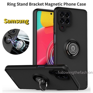 เคสโทรศัพท์มือถือ TPU กันกระแทก พร้อมแหวนขาตั้ง สีตัดกัน หรูหรา สําหรับ Samsung Galaxy A12 4G A22 5G A42 M33 M53