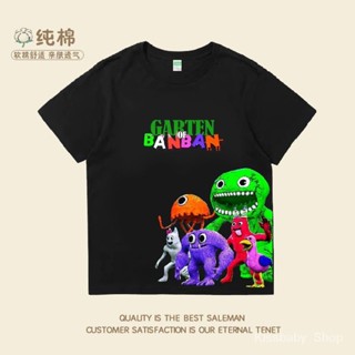 ใหม่ เสื้อยืดแขนสั้น ผ้าฝ้ายแท้ พิมพ์ลายเกมตุ๊กตา Garten of banban banban Garden แฟชั่นฤดูร้อน สําหรับเด็ก