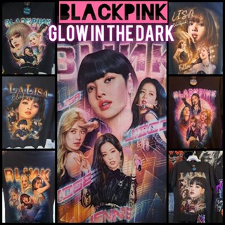  เสื้อยืด BLACKPINK🖤💓 เสื้อยืดoversize เรืองแสงในที่มืดS-5XLsize: S-5XL