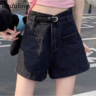 DaDulove💕 New Korean Version of INS Retro Thin Denim Shorts Niche High Waist A- line Pants Large Size Hot Pants