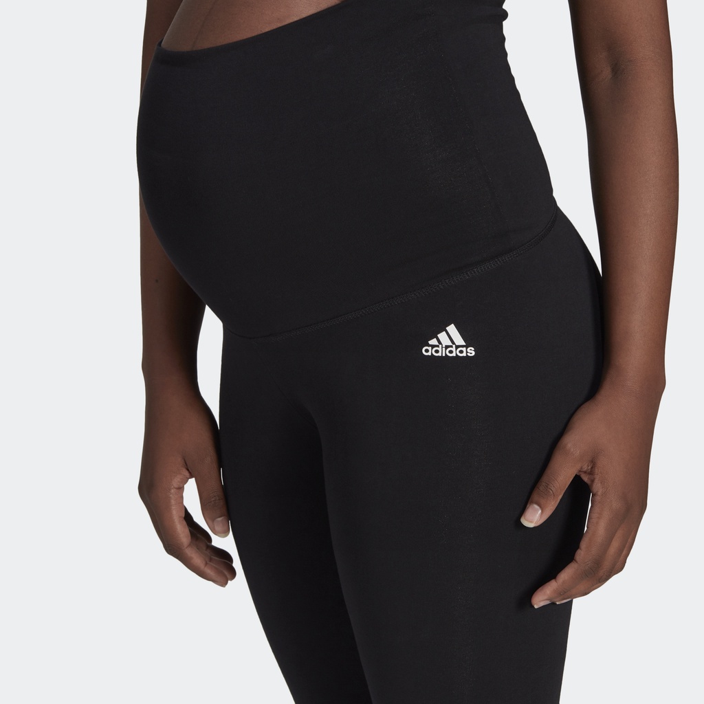 adidas-ไลฟ์สไตล์-กางเกงเลกกิ้งผ้าฝ้าย-essentials-คุณแม่ตั้งครรภ์-ผู้หญิง-สีดำ-gl1388