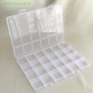 Aaairspecial กล่องพลาสติกใส 24 ช่อง สําหรับใส่เครื่องประดับ ต่างหู ลูกปัด สกรู