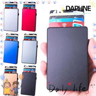 Daphne กระเป๋าสตางค์อลูมิเนียม Rfid อเนกประสงค์ กันขโมย หลากสี สไตล์นักธุรกิจ สําหรับผู้ชาย