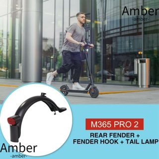 ❁AMBER❁ For Xiaomi M365 PRO 2 Practical Electric Scooter Rear Mudguard Screw Repair Replacements Kit Tire Splash Fender Guard License Plate Universal Durable Tail Lamp Scooter Accessories