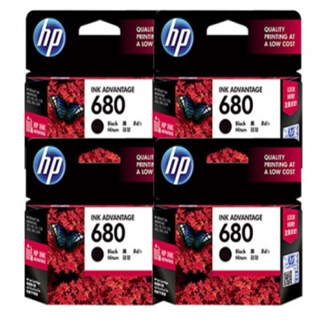 ตลับหมึก HP 680 Black Original Ink Advantage Cartridge (แพ๊ค 4 ชิ้น)