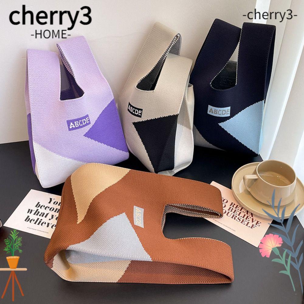 cherry3-กระเป๋าถือ-กระเป๋าช้อปปิ้ง-ผ้าถัก-สําหรับผู้หญิง