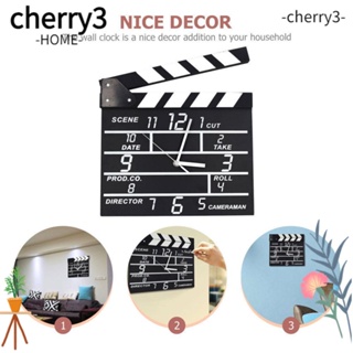 Cherry3 นาฬิกาควอตซ์ติดผนัง 30 ซม. สีดํา และสีขาว สําหรับตกแต่งบ้าน