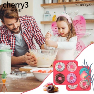 Cherry3 แม่พิมพ์ซิลิโคน รูปโดนัท ขนาด 7*7 นิ้ว สีชมพู สําหรับทําเบเกอรี่ ขนมหวาน 2 ชิ้น