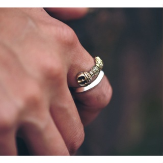 แหวนนิ้วชี้ ปรับขนาดได้ สไตล์เรโทร สําหรับผู้ชาย ขายตรงจากโรงงาน M4JO