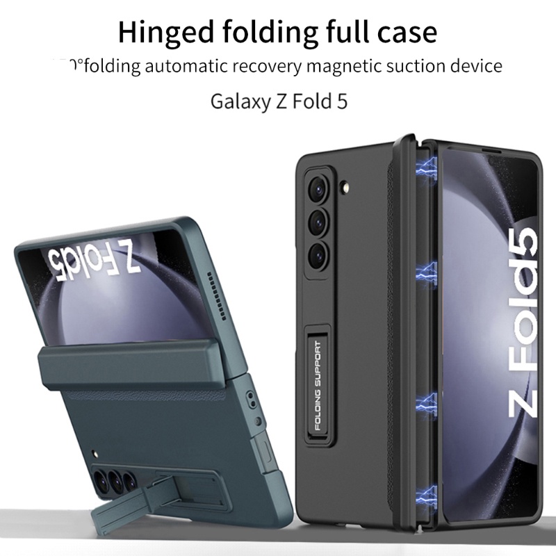 เคสโทรศัพท์มือถือแบบแข็ง-กันกระแทก-พร้อมขาตั้งแม่เหล็ก-สําหรับ-samsung-z-fold-5