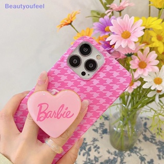 [Beautyoufeel] เคสป้องกันโทรศัพท์มือถือ แบบนิ่ม ลายบาร์บี้ สีชมพู สําหรับ Iphone1112Promax1314