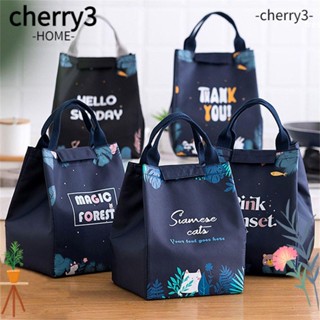 Cherry3 กระเป๋าอาหารกลางวัน มีฉนวนกันความร้อน กันน้ํา ลายการ์ตูน สําหรับเด็ก