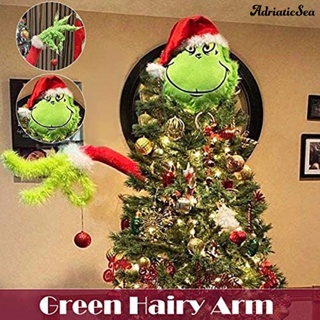 [COD]☃ตุ๊กตาผ้าฝ้าย รูปการ์ตูนกรินช์ สีเขียว เหมาะกับของขวัญคริสต์มาส ของเล่นสําหรับเด็ก