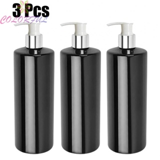 【COLORFUL】Set of 3 PET Bottles for Shampoo Lotion 500ml Capacity Refillable and Leak proof
