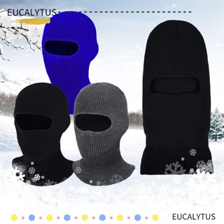 Eutus หมวกบีนนี่ ผ้าถักไหมพรม แบบเต็มหน้า ฤดูหนาว