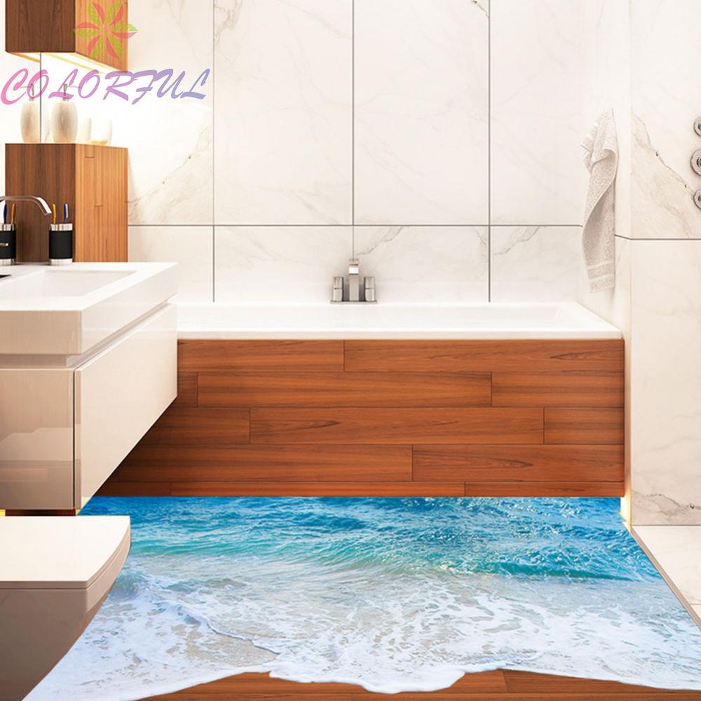 colorful-floor-stickers-beach-waves-ocean-easy-to-apply-self-adhesive-wall-ornaments