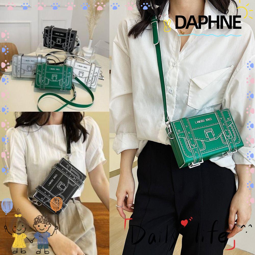daphne-กระเป๋าสะพายไหล่-กระเป๋าถือ-หนัง-pu-ลายการ์ตูน-2d-ความจุขนาดใหญ่-สามารถปรับได้-สําหรับเดินทาง