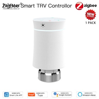 JULYSTAR Tuya Zigbee3.0 Smart Thermostat Radiator Actuator Valve Smart Programmable Trv Temperature Controller Voice Control ทำงานร่วมกับ Alexa Google Home