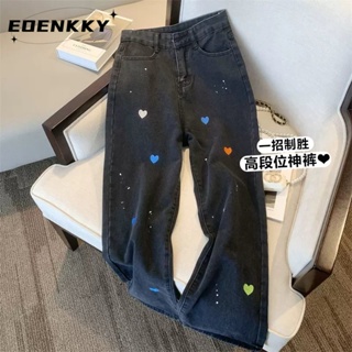 EOENKKY  กางเกงยีนส์ เอวสูง สไตล์เกาหลี แนววินเทจ 2023 NEW Style พิเศษ fashion Beautiful Trendy A27L07V 36Z230909
