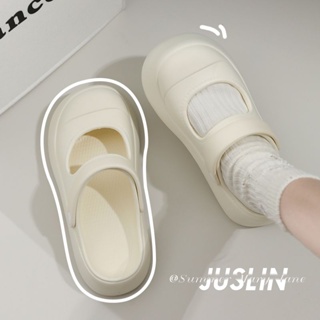 Juslin รองเท้าแตะ เสริมส้น ขนาดใหญ่ สําหรับผู้หญิง 081202