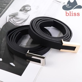 Bliss เข็มขัดหนัง แบบบาง ปรับได้ สไตล์เกาหลี วินเทจ สําหรับผู้หญิง