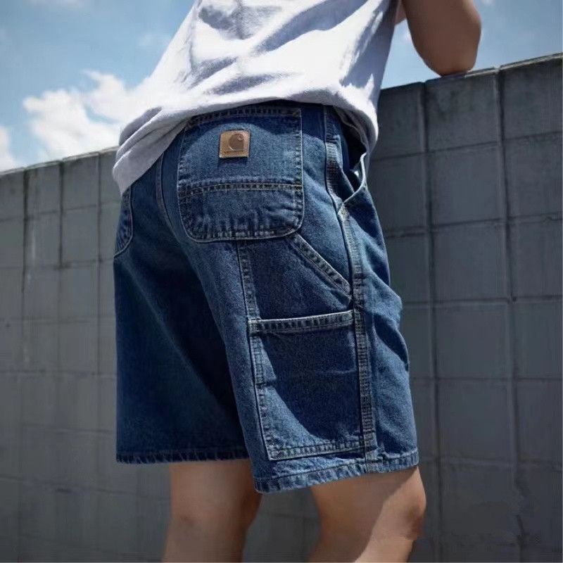 j2pi-carhartt-ins2023-summer-new-retro-washed-old-loose-multi-pocket-workwear-denim-shorts-trendy-pants-b28