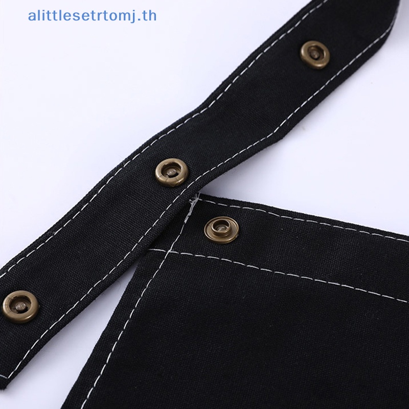 alittlese-ผ้ากันเปื้อน-พร้อมกระเป๋า-2-ช่อง-กันน้ํามัน-สีพื้น-สําหรับเชฟ-พนักงานเสิร์ฟ