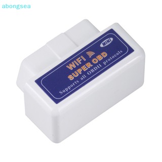 Abongsea เครื่องสแกนเนอร์วินิจฉัยรถยนต์ Super Wifi ElM327 ElM327 OBD2 II