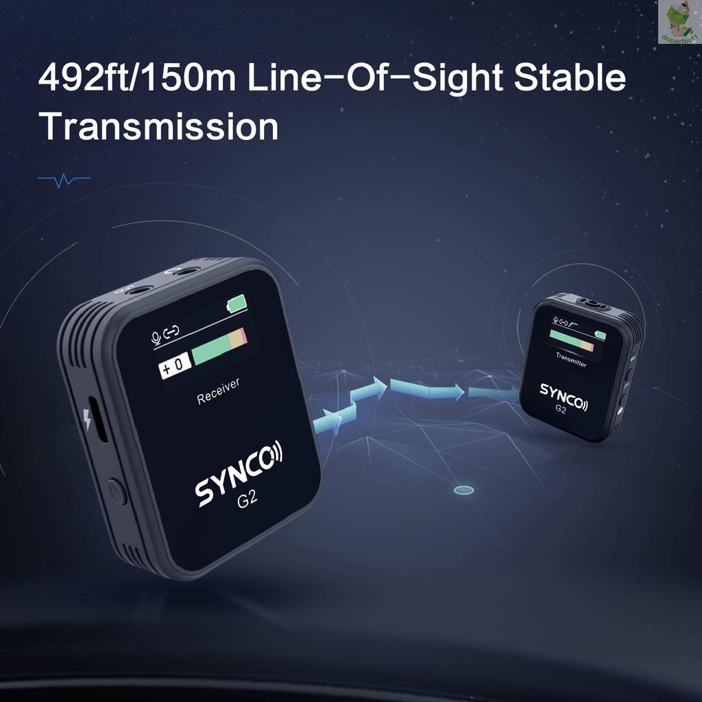 synco-g2-a1-ระบบไมโครโฟนไร้สาย-1-trigger-1-2-4g-พร้อมตัวรับสัญญาณ-1-ชิ้น-ตัวส่งสัญญาณ-1-ชิ้น-และมาลาวาเลีย-1-ชิ้น-8-9