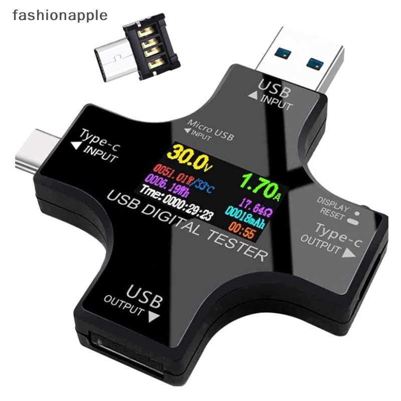 fashionapple-โวลต์มิเตอร์ดิจิทัล-type-c-pd-usb-dc-สําหรับทดสอบแรงดันไฟฟ้า-แอมมิเตอร์-พร้อมส่ง