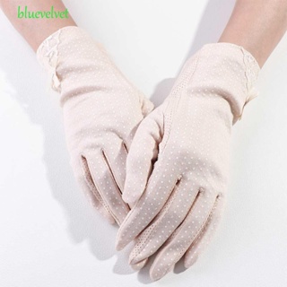 Bluevelvet ถุงมือลูกไม้ ฤดูร้อน ผู้หญิง กันลื่น ยืดหยุ่น ระบายอากาศ ถุงมือขับรถ