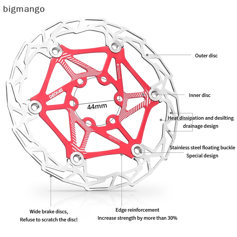 bigmango-ดิสก์เบรกโรเตอร์-cnc-6-นิ้ว-160-มม-82-กรัม-6-สลักเกลียว-เบาพิเศษ-สําหรับจักรยานเสือภูเขา-4-สี