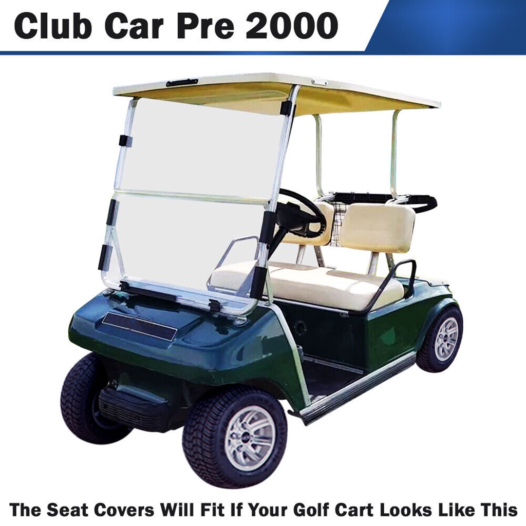 ผ้าคลุมเบาะรถยนต์-สีกากี-สําหรับ-pre-2000-ds-golf-cart-82-00-หนัง-pu-3-ชิ้น