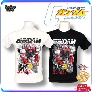 Gundam Tshirt Japanese anime 100% Cotton Baju Lelaki Perempuan Unisex Round neck Short sleeve Design Graphic Tee_01