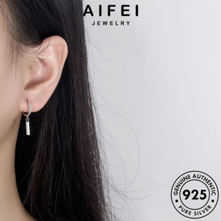 AIFEI JEWELRY แฟชั่น แท้ ผู้หญิง 925 ต่างหู Silver เรขาคณิตบุคลิกภาพ เครื่องประดับ เกาหลี หนีบ เครื่องประดับ ห่วง เงิน ตุ้มหู ต้นฉบับ E776