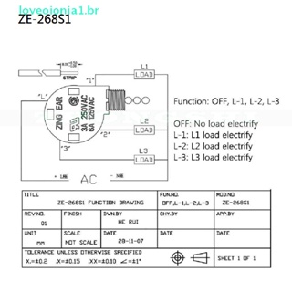 Loveoionia1 สวิตช์ควบคุมความเร็วพัดลมเพดาน 3 ความเร็ว 4 สาย ZE-268S6