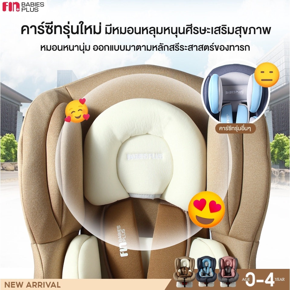 fin-คาร์ซีท-carseat-รุ่นfn01-สำหรับแรกเกิด-4ปี-สินค้าขายดี-ปรับระดับได้3ระดับ-เบาะนั่งหนานุ่ม-เบาะนั่งนิรภัยเด็ก