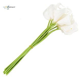 Calla Lily ช่อดอกลิลลี่ยาง 10 หัว สีขาว สําหรับเจ้าสาว งานแต่งงาน KC51