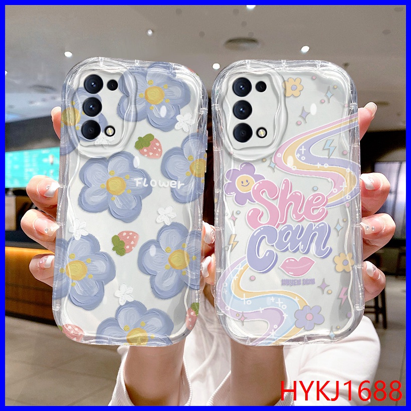 เคส-oppo-reno5-เคส-oppo-reno-5-5g-เคสโทรศัพท์มือถือซิลิโคน-tpu-นิ่ม-โปร่งแสง-ลายครีม-สําหรับ-nyw