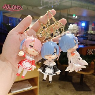 Bo Life in a Different World from Zero พวงกุญแจ PVC จี้อนิเมะญี่ปุ่น Rem Ram สําหรับตกแต่งกระเป๋า