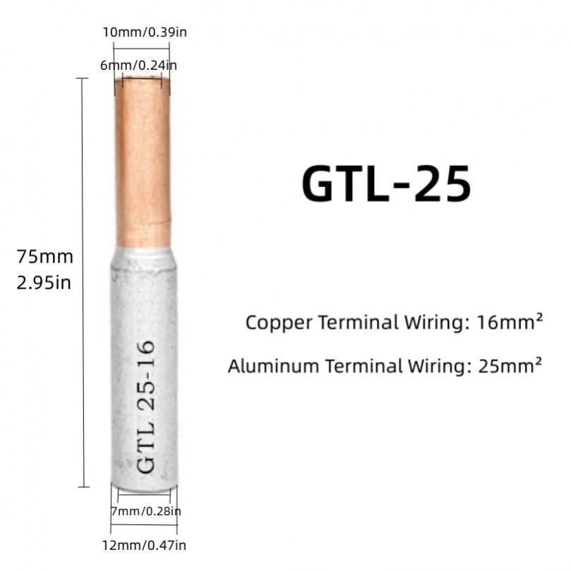 ขั้วต่อสายไฟ GTL-16 GTL-25 ทองแดง อลูมิเนียม 1 ชิ้น | Shopee Thailand