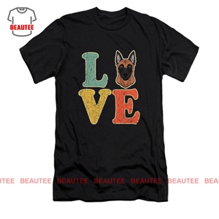 เสื้อยืด พิมพ์ลาย Love Malinois Dog Lover Dog Owner ของขวัญสําหรับคู่รัก