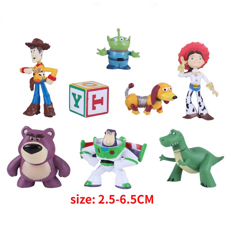 โมเดลตุ๊กตาฟิกเกอร์-toy-story-buzz-lightyear-lotso-woody-triss-dinosaur-strawberry-bear-ของเล่นสําหรับเด็ก